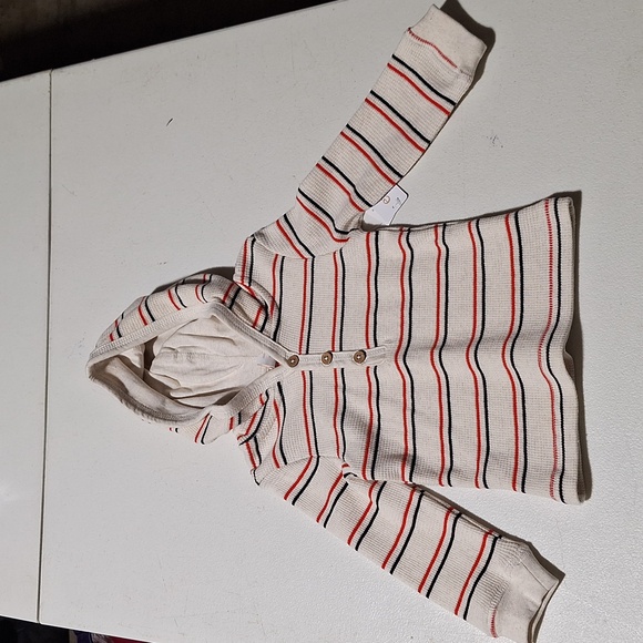 Ever & Ever 3 Button Stripe Hooded Shirt 12mo NWT - Picture 13 of 15